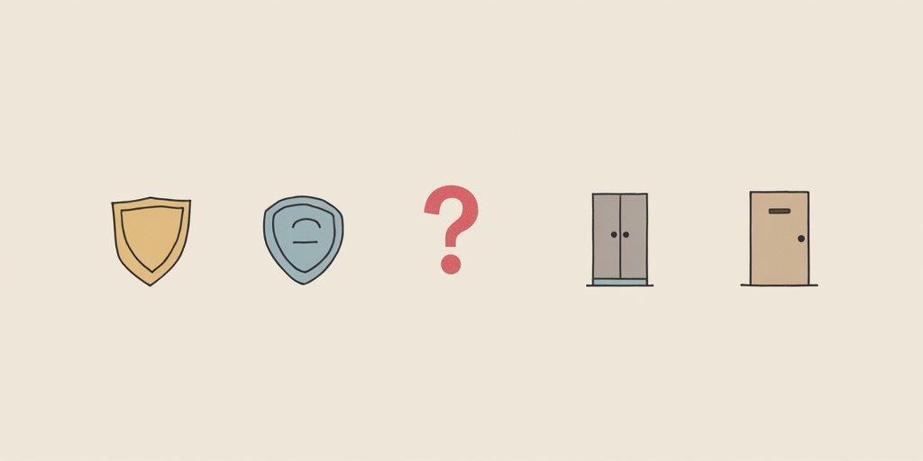 A minimalist, clean graphic featuring a series of five simple, elegant icons representing the signs of attachment patterns, such as a shield for over-functioning, a question mark for testing, and a closed door for shutdown, set against a calm, neutral background.