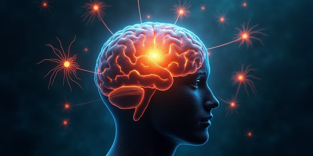 A conceptual, artistic representation of a human brain with a glowing, highlighted amygdala, surrounded by abstract neural pathways and faint, stylized silhouettes of spider-like shapes, emphasizing the rapid, subconscious nature of the fear response.