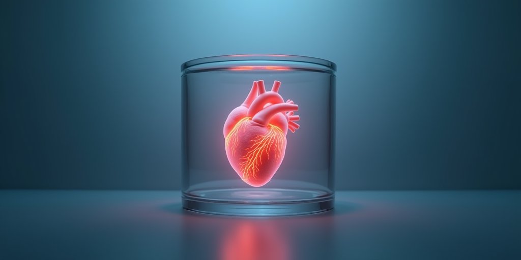 A conceptual illustration showing a glowing, fragile heart protected by a thick, translucent glass barrier. The mood is quiet and introspective, using soft blue and cool grey tones to represent the internal emotional state versus the external appearance of calm.