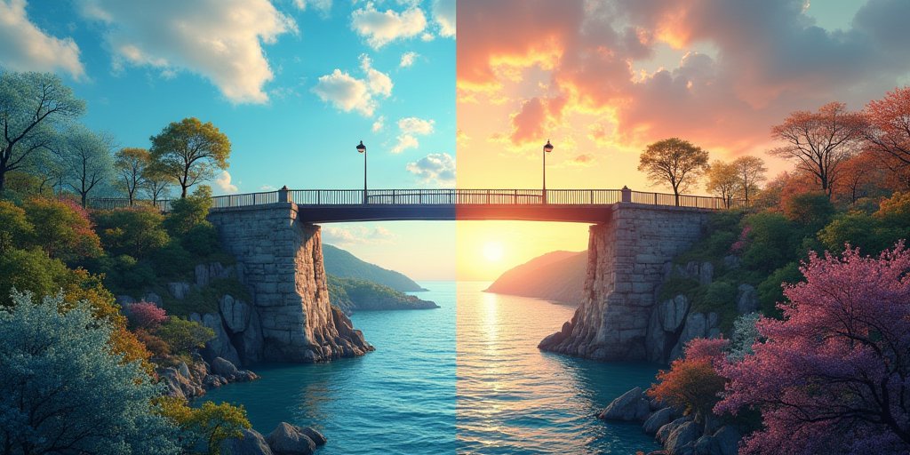 A conceptual image of a bridge connecting two different landscapes, one representing clinical medical charts and the other representing a vibrant, diverse community, symbolizing the intersection of medical diagnosis and neurodiversity advocacy.